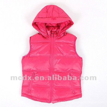 Women winter quilted vest with hood